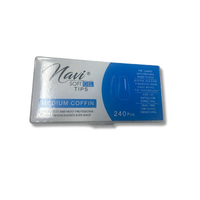 Tips Soft Gel Medium Coffin 240pcs Navi