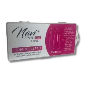 Tips Soft Gel Long Stiletto 240pcs Navi