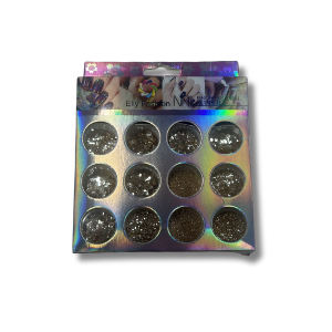 Set 12 Glitter Surtido Elly Fashion Nails