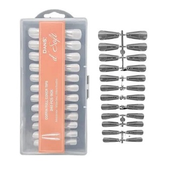 Tips Soft Gel Full Coffin 240 pcs Dans