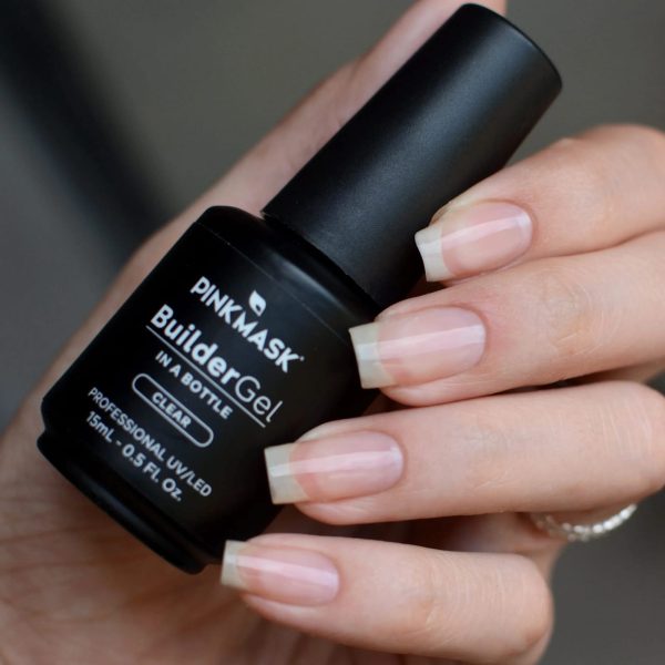 Clear-Builder Gel In a Bottle 15ml Pink Mask