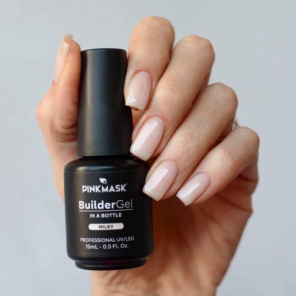 Milky-Builder Gel In a Bottle 15ml Pink Mask