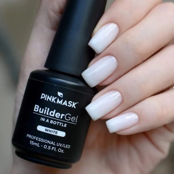 White-Builder Gel In a Bottle 15ml Pink Mask